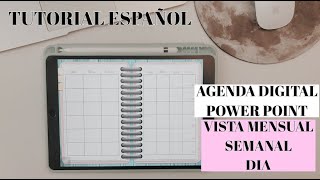 📒 TUTORIAL Agenda Digital con POWER POINT  Vista MENSUALSEMANALDIA  hipervínculos  yuliyellow [upl. by Koeppel653]