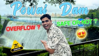 POWAI DAM WATERFALL  WATERFALL NEAR MUMBAI  POWAI LAKE DAM  SAFE OR NOT   VLOG  SAIF SAYYED [upl. by Lipscomb12]