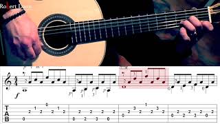 ALLEGRO IN A MINOR  Mauro Giuliani  Includes Sheet MusicTAB  Classical Guitar [upl. by Netniuq381]