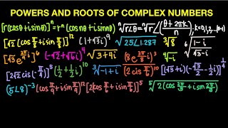 De Moivre’s Theorem Powers and Roots of Complex Numbers Live Stream [upl. by Ramyar]