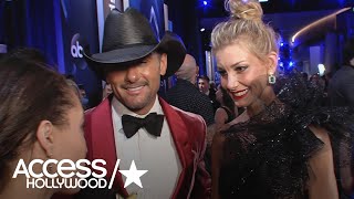 Tim McGraw amp Faith Hill On Being BestDressed On The 2017 CMAs Red Carpet  Access Hollywood [upl. by Noraf]