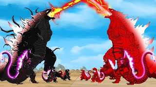 IF EVOLUTION of VENOM GODZILLA EARTH vs EVOLUTION of RED SHIN GODZILLA Size Comparison  ANIMATION [upl. by Einaffyt]