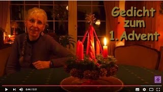 FG181 ★ Gedicht zum 1 Advent ★ erster Adventssonntag ★ Adventskranz – erste Kerze ★ Adventsgedicht [upl. by Kary]