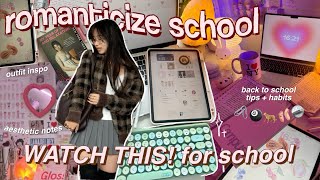 🪩 HOW TO ROMANTICIZE SCHOOL🩰🐆 A student back to school study motivation amp pinterest student habits [upl. by Elraet]