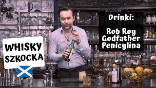 Whisky szkocka  Jak zrobić drinki z whisky Rob Roy Godfather Penicylina [upl. by Snapp]