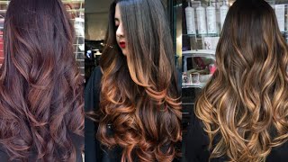 Hair colour ideasIndian skin tone hair highlights colour ideasombré hair highlights [upl. by Blanchette]