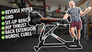 The 6in1 Freak Athlete Nordic Hyper Review Home Gym Swiss Army Knife [upl. by Maryl]