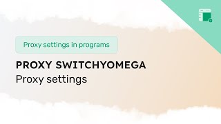 Configuration of Proxy SwitchyOmega extension [upl. by Petes]