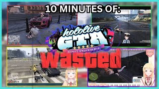 Hololive GTA Vehicle Crash Compilation Hololive HoloGTA HololiveEN EnJPID [upl. by Nelloc]