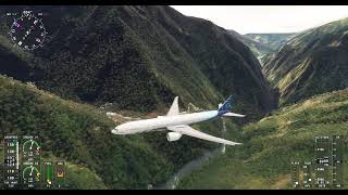 Boeing 777 landing at Lukla MSFS2020 [upl. by Sonaj]