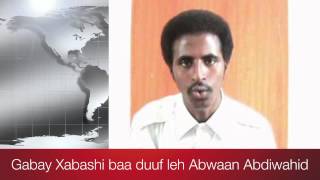 Gabay Wadani ah quotXabashi baa duuf lehquot Abwaan Abdiwahid [upl. by Arihsa841]