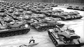 New US M47 Patton tanks being demonstrated at American Locomotive Company facilHD Stock Footage [upl. by Arbed]