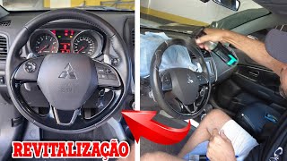 COMO REVITALIZAR O VOLANTE  LIMPEZA E HIDRATAÇÃO DO COURO DA MITSUBISHI ASX 2018 [upl. by Attiuqehs]