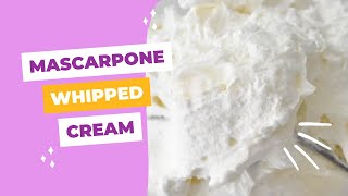 Mascarpone Whipped Cream [upl. by Nomrac]