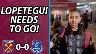 quotLoeptegui Needs To Goquot Abel West Ham 00 Everton [upl. by Hayman387]