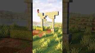 Overgrown Minecraft Archway Tutorial shorts [upl. by Ahsercel]