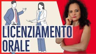 COSA FARE IN CASO DI LICENZIAMENTO ORALE [upl. by Dugald390]