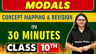 MODALS in 30 Minutes  Mind Map Series for Class 10th [upl. by Dibrin827]