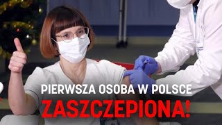 Koronawirus Pierwsza osoba w Polsce zaszczepiona na COVID19 To pielęgniarka z Warszawy [upl. by Aihsenrad]