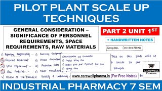 General consideration  Pilot plant scale up techniques  L 2 U 1  Industrial pharmacy 7th Sem [upl. by Atteynod601]