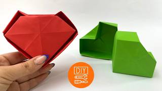 How To Make Heart Shaped Paper Gift Box 🎁❤️ [upl. by Waltner370]