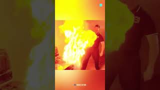 This Is Why You Should Never Throw Water On Grease Fire 🔥😰 shorts ytshort [upl. by Kolnick]