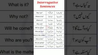 interrogative sentences daily usage  English grammar [upl. by Melodie]