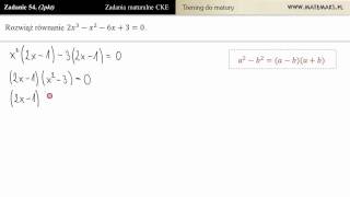 Zad 54 Rozwiąż równanie 2x3  x2 6x  3 trening do matury [upl. by Aihseym]