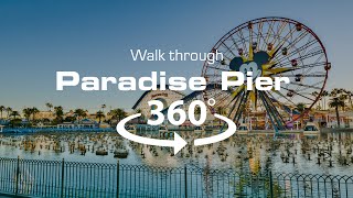 360 Video of Disneys Paradise Pier [upl. by Annerb440]