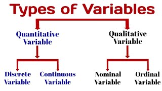 Types of variables QuantitativeDiscrete amp Continuous vs QualitativeNominal amp Ordinal Variables [upl. by Berkshire768]