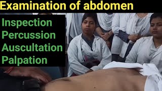 Abdominal examination  Inspection Auscultation Palpation and Percussion [upl. by Taveda]