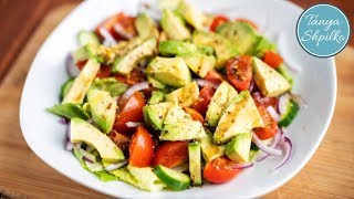 Простой Овощной Салат с Авокадо  Avocado Salad  Tanya Shpilko [upl. by Suedama]