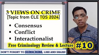 TOS Topic Three 3 Views on Crime  Criminology Review amp Lecture 10 [upl. by Oeram]