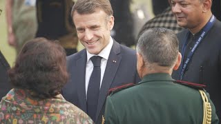 French president Macron welcomed at Indias presidential palace  AFP [upl. by Davison947]