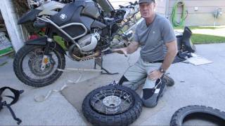 BMW R1200GS rear tire change [upl. by Marijo709]