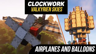 Valkyrien Skies Clockwork tutorial  guide Planes and balloons minecraft java edition [upl. by Tiedeman]