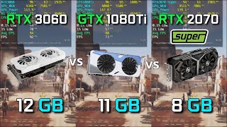 RTX 3060 vs GTX1080 Ti vs RTX 2070 Super 게임 성능 비교 오버워치 배그 워존 with 라이젠 5600X [upl. by Ahsenrac]