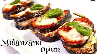 MELANZANE A FETTE RIPIENE piatto unico al forno SENZA FRITTURA 🍆 STUFFED EGGPLANT [upl. by Lesiram56]