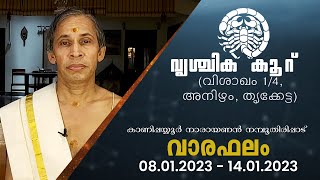 വൃശ്ചികം രാശിക്കാരുടെ ഈ ആഴ്ച്ചയിലെ വാരഫലവുമായി കാണിപ്പയ്യൂർ നാരായണൻ നമ്പൂതിരിപ്പാട് [upl. by Nayra]