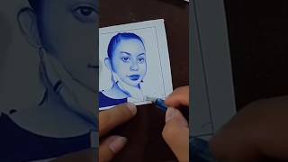 MiniPortrait using ballpoint pen and Ink painting art music sketch drawing [upl. by Callean750]