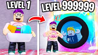 Can We Build A MAX LEVEL WASHING MACHINE In ROBLOX LAUNDRY SIMULATOR RAREST MACHINE UNLOCKED [upl. by Woodhouse]