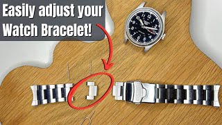 How to Shorten or Adjust a Metal Watch Bracelet PushPin Bracelet [upl. by Dian]