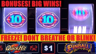 DO IT BONUSES EVERYWHERE Huge Quick Hit Bonus Pinball bonus NEW 2x 10x 5x Bonus Times DELUXE [upl. by Keheley]