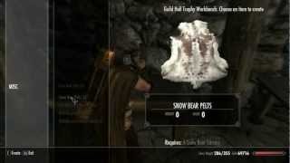 Hunting in Skyrim  Trophy Crafting Preview 1 [upl. by Kcinimod]