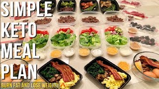 Simple Keto Meal Plan For The Week  Burn Fat and Lose Weight [upl. by Naloc]