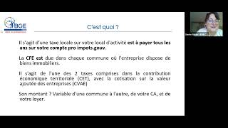 Tout savoir sur la cotisation foncière des entreprises CFE en micro entreprise avec BGE Cher [upl. by Ettenrahc335]