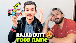 Rajab butt bhai ka food name challenge 😱 Rajab fans Food challenge😊rajabbutt94 [upl. by Torhert]