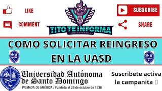 ✅Como solicitar reingreso en la UASD 2024 desde tu celular o PC📕 TUTORIAL COMPLETO❗️❗️ [upl. by Aenea]