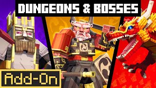 Dungeons and Bosses Addon  Minecraft Marketplace Addon  Showcase [upl. by Annaor]