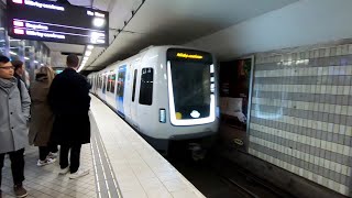 Stockholm Metro  C30 Metrocar arriving at TCentralen  Sweden  200424 [upl. by Hadwin646]